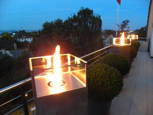 FUEGO Swiss Design Gasfackel Zürich Design Feuerobjekte mit Propangas